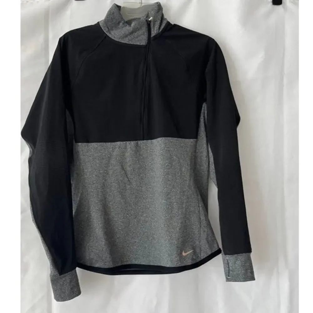 Nike Dri-FIT Running Half Zip Pullover Gray Black Reflective Men’s M
